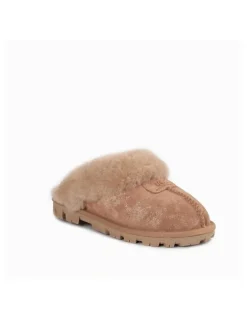 Ozwear Ugg Coquette Foil Print Slipper in Chestnut
