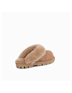 Ozwear Ugg Coquette Foil Print Slipper in Chestnut