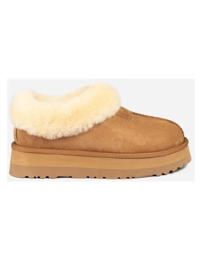 Ozwear Ugg Daniela Ankle Platform Boots in Chestnut