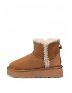 Ozwear Ugg Eskimo Platform Short Boots in Chestnut