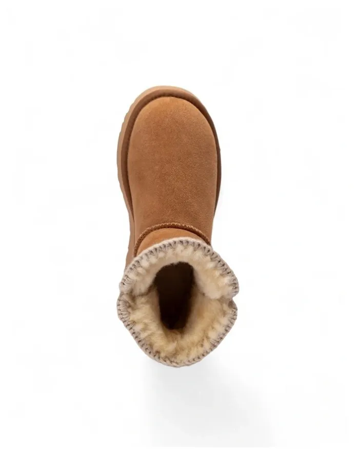 Ozwear Ugg Eskimo Platform Short Boots in Chestnut