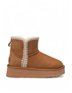 Ozwear Ugg Eskimo Platform Short Boots in Chestnut