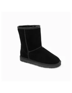 Ozwear Ugg Genuine Australian Sheepskin Short Classic Suede Boots in Black
