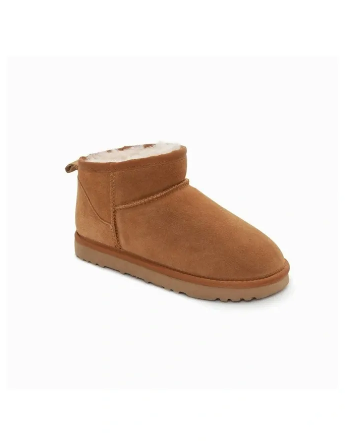 Ozwear Ugg Genuine Australian Sheepskin Ankle Classic Suede in Chestnut