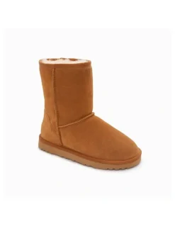Ozwear Ugg Genuine Australian Sheepskin Short Classic Suede Boots in Chestnut