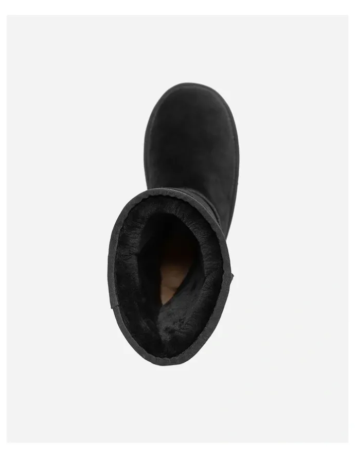 Ozwear Ugg Genuine Australian Sheepskin Long Classic Suede Boots in Black