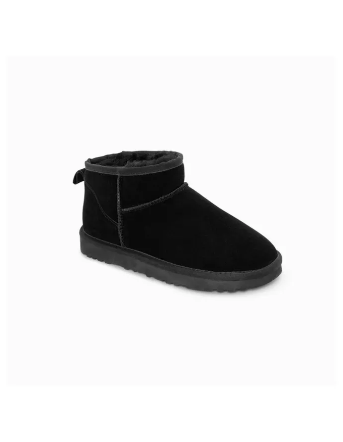 Ozwear Ugg Genuine Australian Sheepskin Ankle Classic Suede in Black