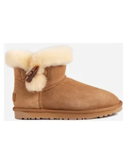 Ozwear Ugg Horns Button Mini Boots in Chestnut