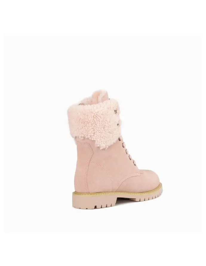 Ozwear Ugg Liliana Shearling Zip Boots in Dustypink