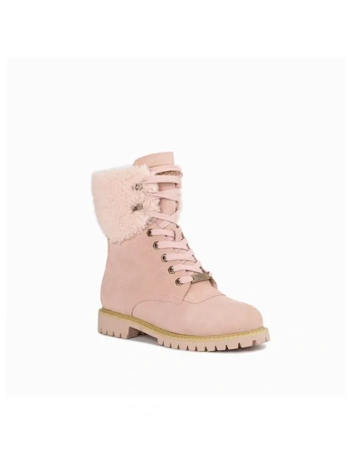 Ozwear Ugg Liliana Shearling Zip Boots in Dustypink