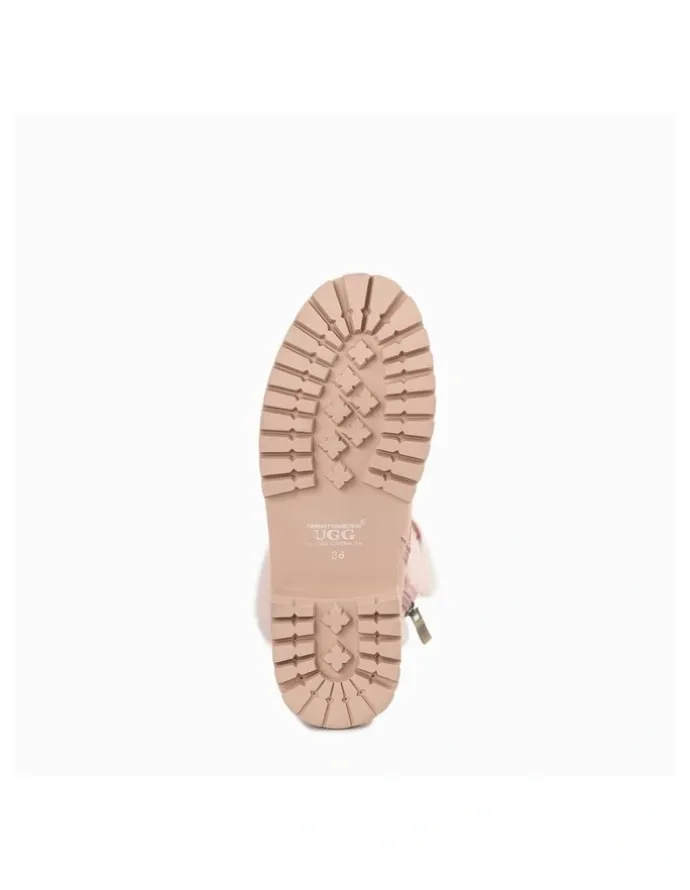 Ozwear Ugg Liliana Shearling Zip Boots in Dustypink