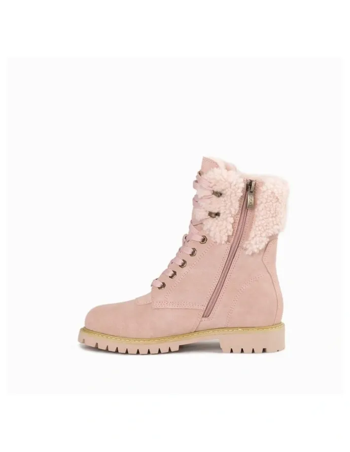 Ozwear Ugg Liliana Shearling Zip Boots in Dustypink