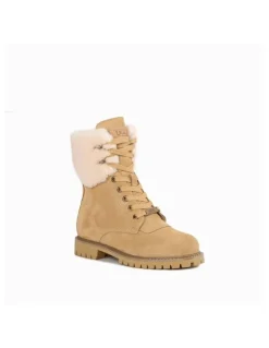 Ozwear Ugg Liliana Shearling Zip Boots in Almond