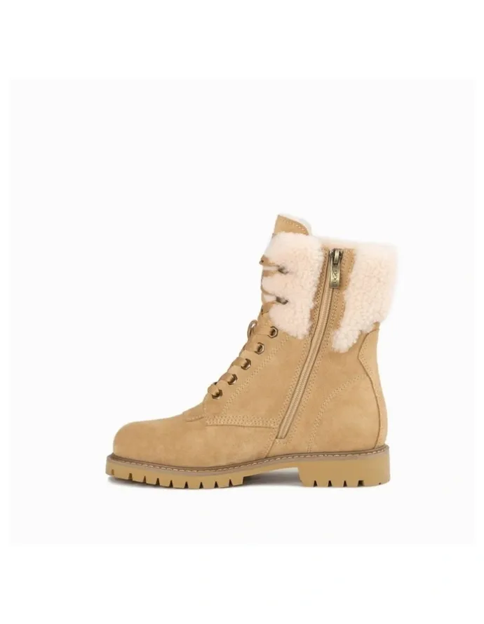 Ozwear Ugg Liliana Shearling Zip Boots in Almond