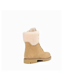 Ozwear Ugg Liliana Shearling Zip Boots in Almond