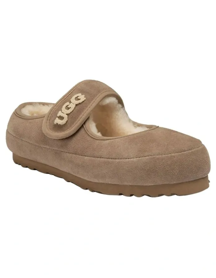 Ozwear Ugg Mary Jane Emb Logo Shoes in Brown