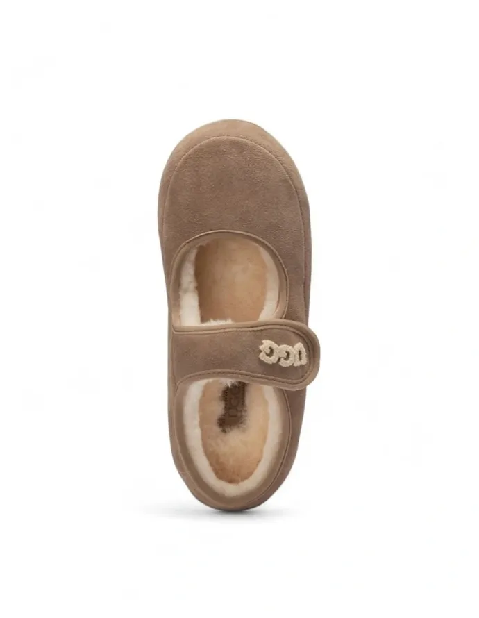 Ozwear Ugg Mary Jane Emb Logo Shoes in Brown