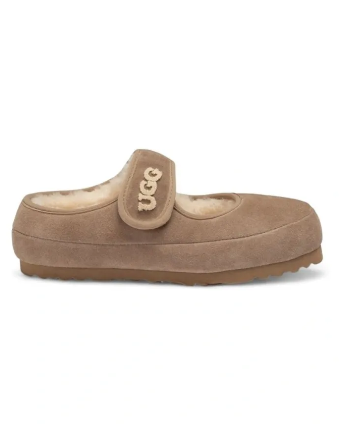 Ozwear Ugg Mary Jane Emb Logo Shoes in Brown