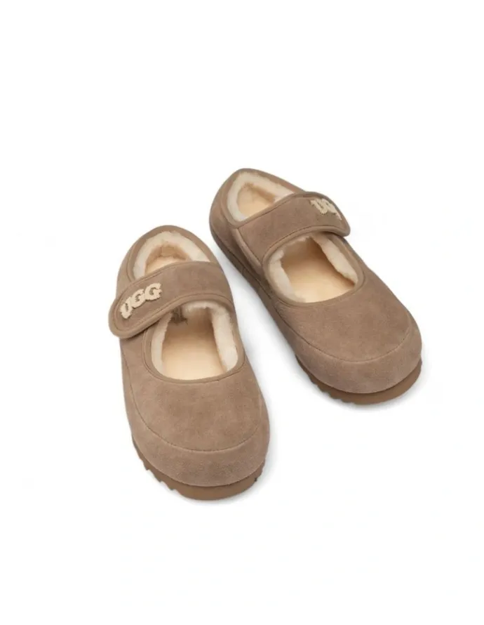 Ozwear Ugg Mary Jane Emb Logo Shoes in Brown