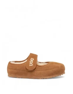 Ozwear Ugg Mary Jane Emb Logo Shoes in Chestnut