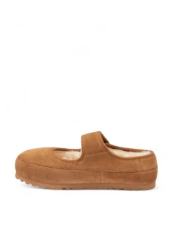 Ozwear Ugg Mary Jane Emb Logo Shoes in Chestnut