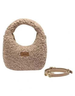 Ozwear Ugg Momo Shearling Shoulder Bag in Taupe