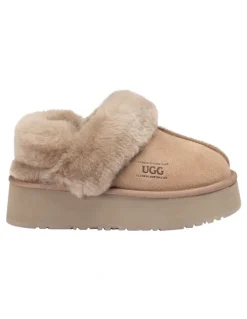 Ozwear Ugg Platform Slipper 4.5cm in Brown