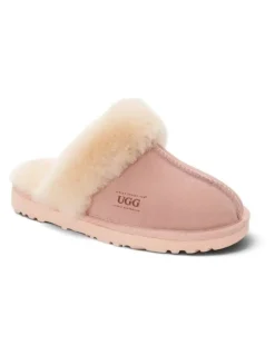Ozwear Ugg Premium Australia Sheepskin Unisex Scuffete in Pink