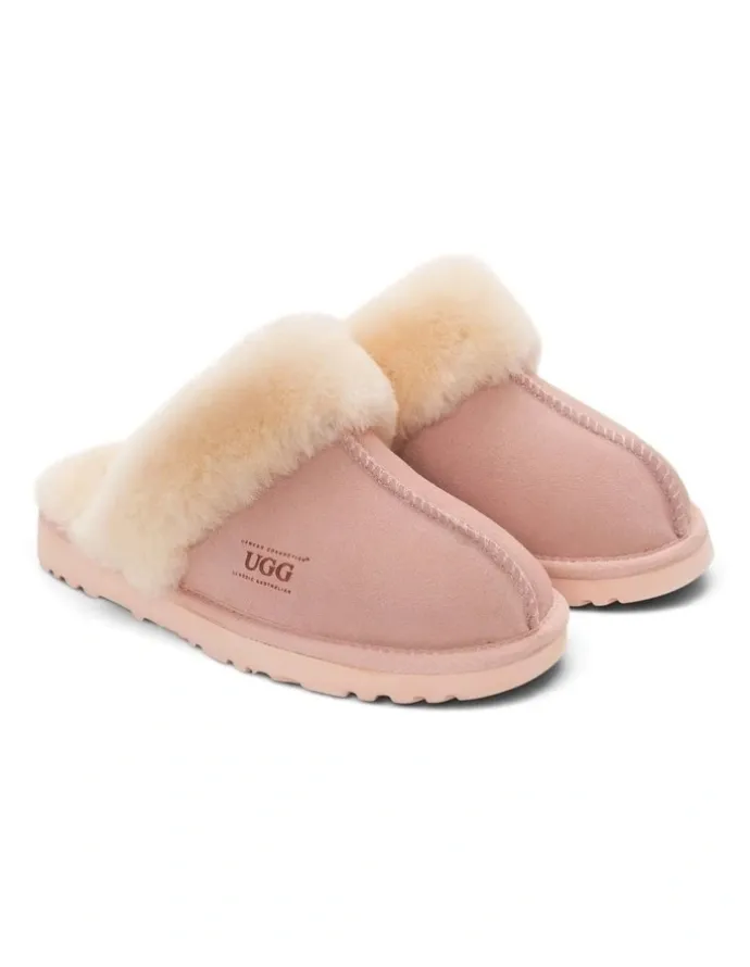 Ozwear Ugg Premium Australia Sheepskin Unisex Scuffete in Pink