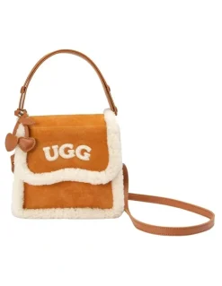 Ozwear Ugg Shearling Logo Hand Bag in Chestnut