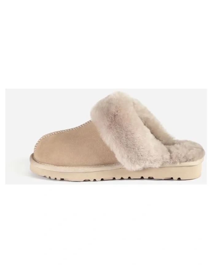 Ozwear Ugg Slippers Premium Australia Sheepskin Unisex Scuffete Suede in Dove