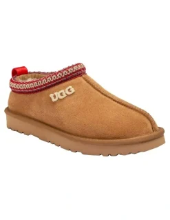 Ozwear Ugg Sydney Emb Logo Slipper in Chestnut Red