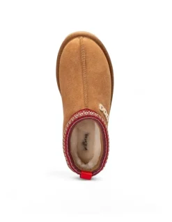 Ozwear Ugg Sydney Emb Logo Slipper in Chestnut Red