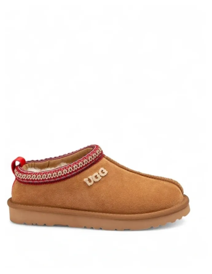 Ozwear Ugg Sydney Emb Logo Slipper in Chestnut Red