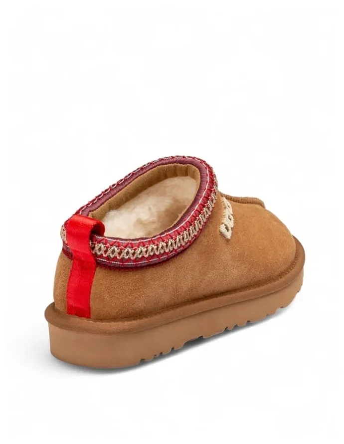 Ozwear Ugg Sydney Emb Logo Slipper in Chestnut Red
