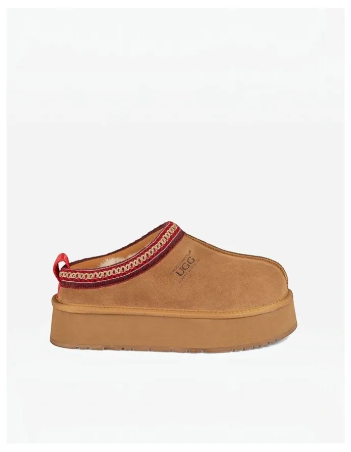 Ozwear Ugg Sydney Premium Platform Slipper (Water Resistant) in Chestnut