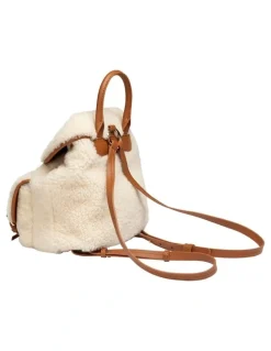 Ozwear Ugg Teddy Fluffy Backpack in Natural