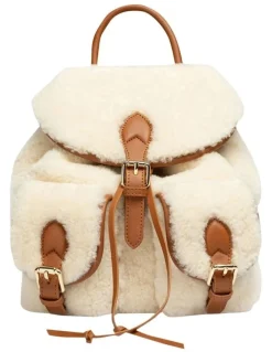 Ozwear Ugg Teddy Fluffy Backpack in Natural