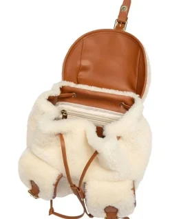 Ozwear Ugg Teddy Fluffy Backpack in Natural