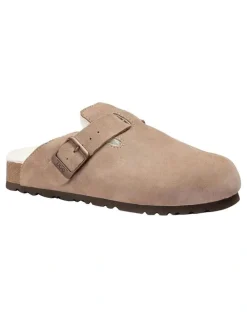 Ozwear Ugg Ugg Aussie Shearling Soft Footbed Sandals in Taupe