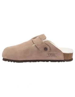 Ozwear Ugg Ugg Aussie Shearling Soft Footbed Sandals in Taupe