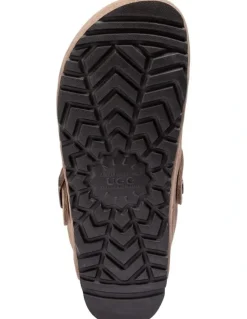 Ozwear Ugg Ugg Aussie Shearling Soft Footbed Sandals in Taupe