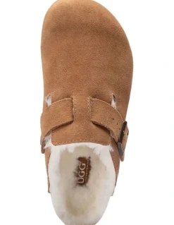 Ozwear Ugg Ugg Aussie Shearling Soft Footbed Sandals in Tan