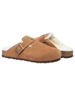 Ozwear Ugg Ugg Aussie Shearling Soft Footbed Sandals in Tan