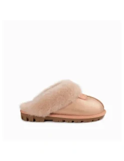 Ozwear Ugg Ugg Coquette Metallic Slipper in Bronze
