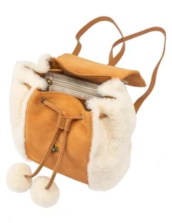 Ozwear Ugg Ugg Pompom Fluffy Backpack in Chestnut