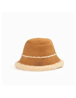 Ozwear Ugg Ugg Sheepskin Bucket Hat in Chestnut