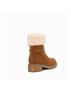 Ozwear Ugg Ugg Violet Ankle Zip Boots in Chestnut