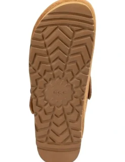 Ozwear Ugg Ugg Women Aussie Platform Soft Footbed Sandals in Tan