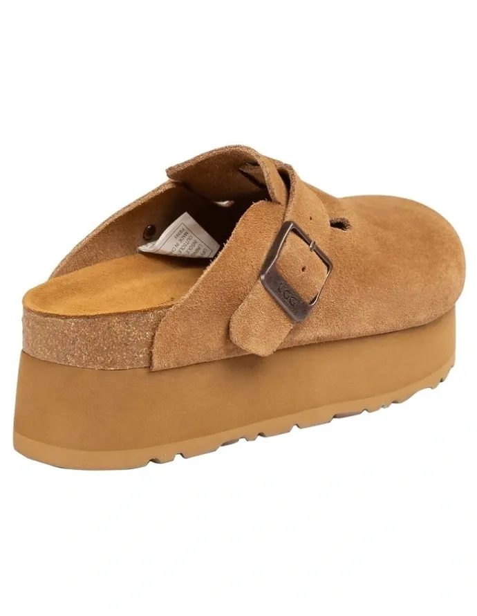 Ozwear Ugg Ugg Women Aussie Platform Soft Footbed Sandals in Tan
